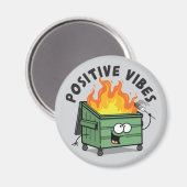 Aimant rond à vibes positives (Recto/Verso)