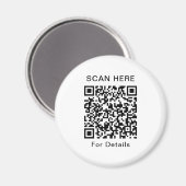Aimant rond avec code QR personnalisé – se démarqu (Recto/Verso)
