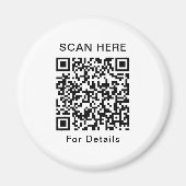 Aimant rond avec code QR personnalisé – se démarqu (Devant)