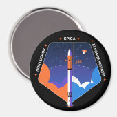 aimant rond avec patch mission Spica (Recto/Verso)