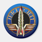 Aimant rond Cadet spatial (Devant)