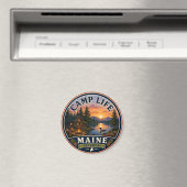 Aimant Rond Camp Life Fryeburg Maine (In Situ (Lave-vaisselle))