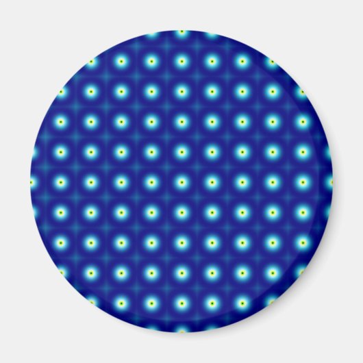 Aimant rond Cercles bleus (Devant)