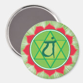 Aimant rond Coeur Chakra Anahata (Recto/Verso)