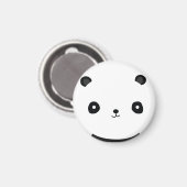 Aimant rond Cute Panda 2 pouces (Recto/Verso)