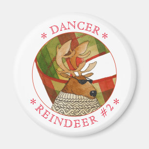 Aimant rond DANCER REINDEER