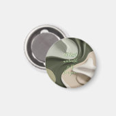 Aimant rond dans un graphique abstrait élégant (Recto/Verso)