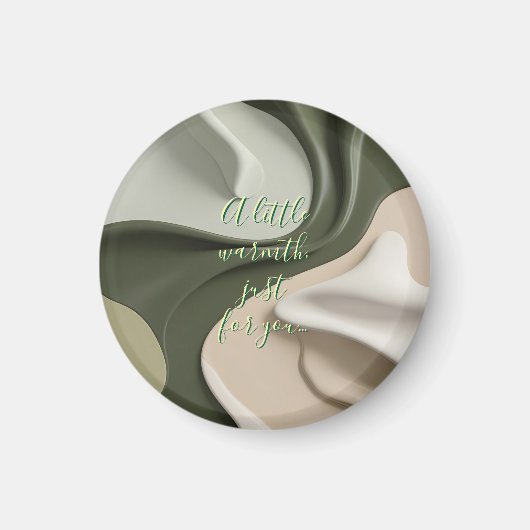 Aimant rond dans un graphique abstrait élégant (Devant)