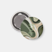 Aimant rond dans un graphique abstrait élégant (Recto/Verso)