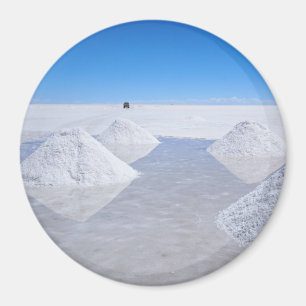 Aimant rond d'appartements de sel de Salar de