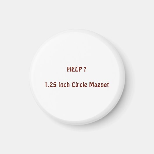 Aimant rond de 1,25 pouces (Devant)