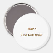Aimant rond de 3 pouces (Recto/Verso)
