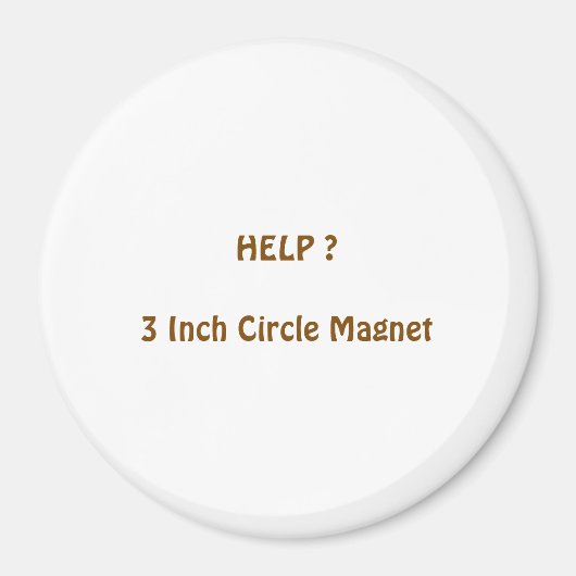 Aimant rond de 3 pouces (Devant)