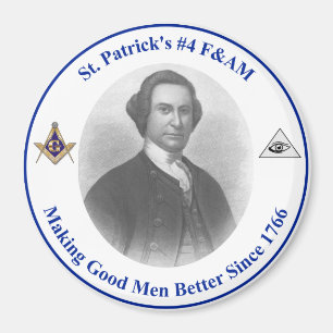 Aimant rond de 3 pouces avec le logo de St. Patric
