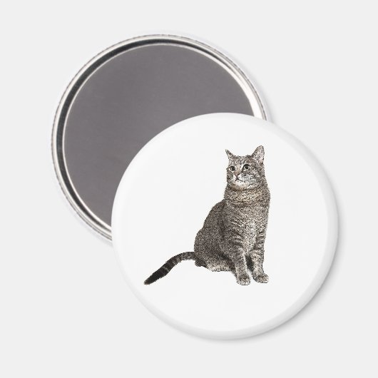 Aimant rond de chat Abyssin (Recto/Verso)