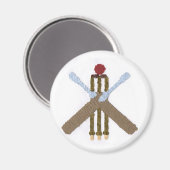 Aimant rond de cricket (Recto/Verso)