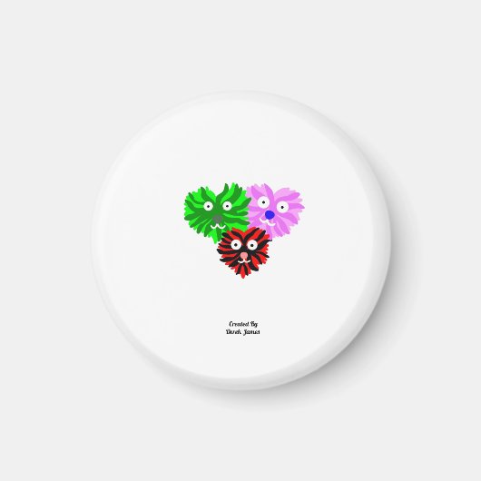 Aimant rond de flou de coeur (Devant)