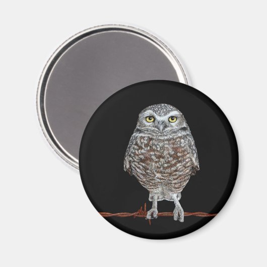 Aimant rond de la Chouette (Recto/Verso)