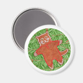 Aimant rond de la CUISINE GINGERBREAD / Blanc (Recto/Verso)