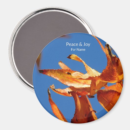 Aimant rond de l'automne (Recto/Verso)