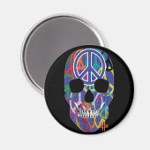 Aimant rond de paix HANDSKULL B2 (Recto/Verso)