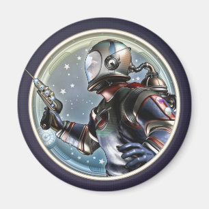 Aimant rond de rétro homme de l'espace