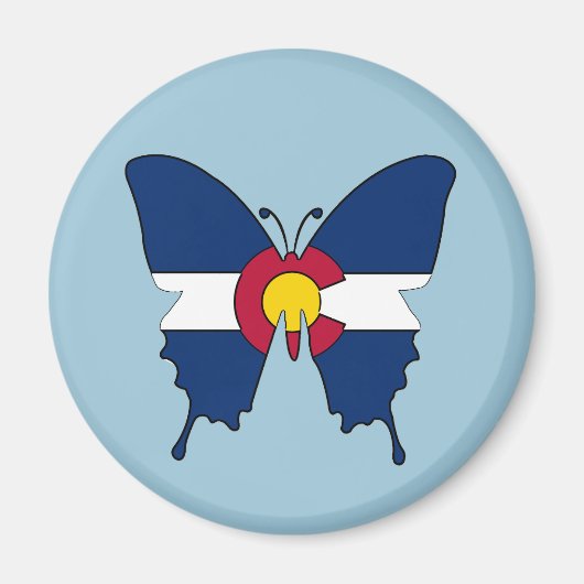 Aimant rond du drapeau du Colorado (Devant)