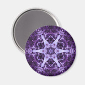 Aimant rond en cristal de Joyau pourpre (Recto/Verso)