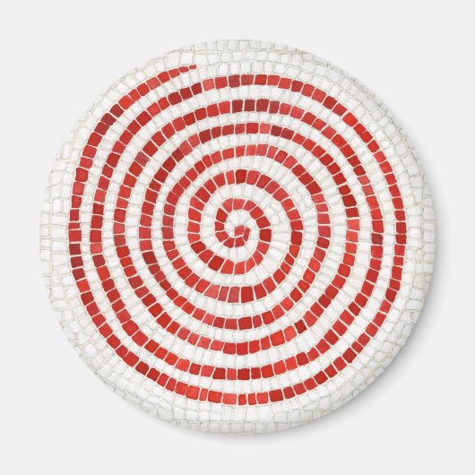 Aimant rond en mosaïque à roue à aubes (Devant)