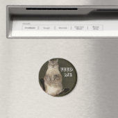Aimant rond "FEED ME" de chat (In Situ (Lave-vaisselle))