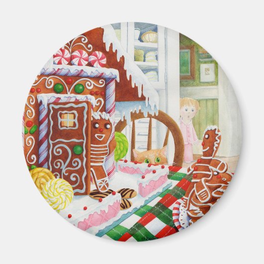 Aimant rond GINGERBREAD SURPRISE (Devant)