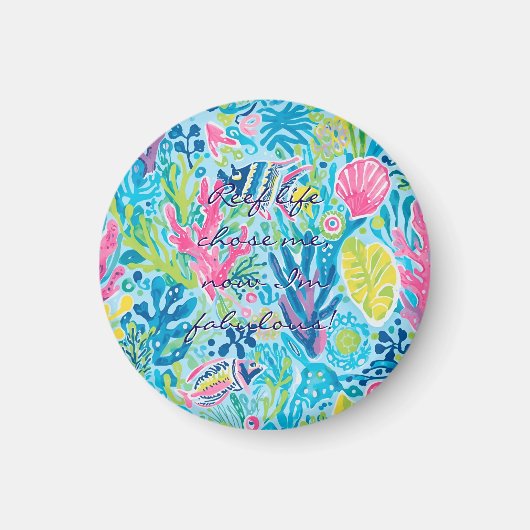 Aimant rond graphique élégant (Devant)