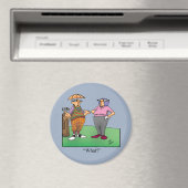 Aimant rond Humour de golf (In Situ (Lave-vaisselle))