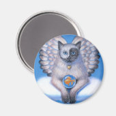 Aimant rond "Kitty Yin Yang" (Recto/Verso)