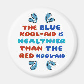 Aimant rond Kool Aid bleu (Devant)