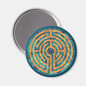 Aimant rond LABYRINTH II - Vert (Recto/Verso)