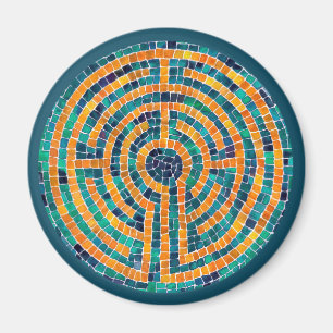 Aimant rond LABYRINTH II - Vert