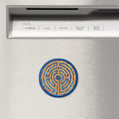 Aimant rond LABYRINTH IV - Bleu (In Situ (Lave-vaisselle))