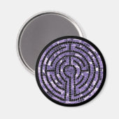 Aimant rond LABYRINTH VI - Noir (Recto/Verso)