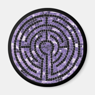 Aimant rond LABYRINTH VI - Noir