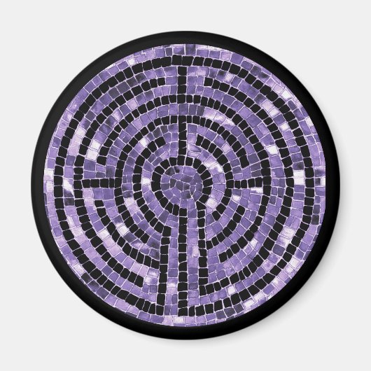 Aimant rond LABYRINTH VI - Noir (Devant)