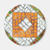 Aimant rond MOSAIC AUTOMNE (Devant)