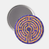Aimant rond MOSAÏQUE LABYRINTH (Recto/Verso)