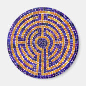 Aimant rond MOSAÏQUE LABYRINTH (Devant)