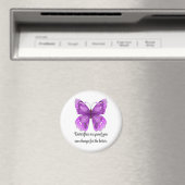 Aimant Rond Papillon Violet (In Situ (Lave-vaisselle))