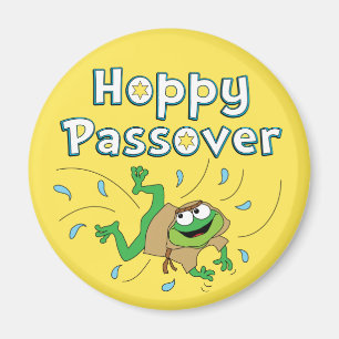 Aimant rond Pâque "Pâque Hoppy"