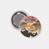 Aimant rond porté sur la bataille (Recto/Verso)