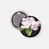 Aimant rond pour réfrigérateur Fleur de pommier de (Recto/Verso)