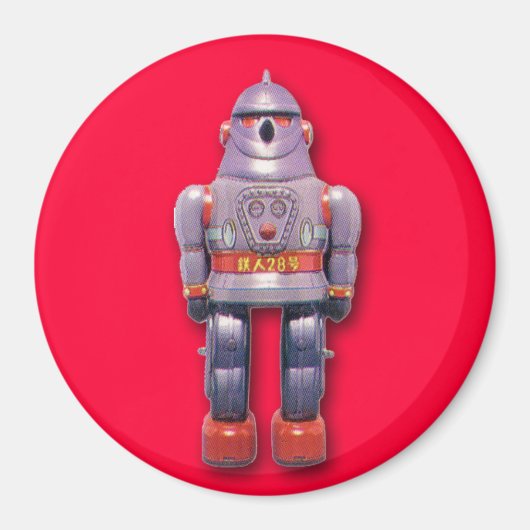 Aimant rond Robot Jouet Japonais (Devant)