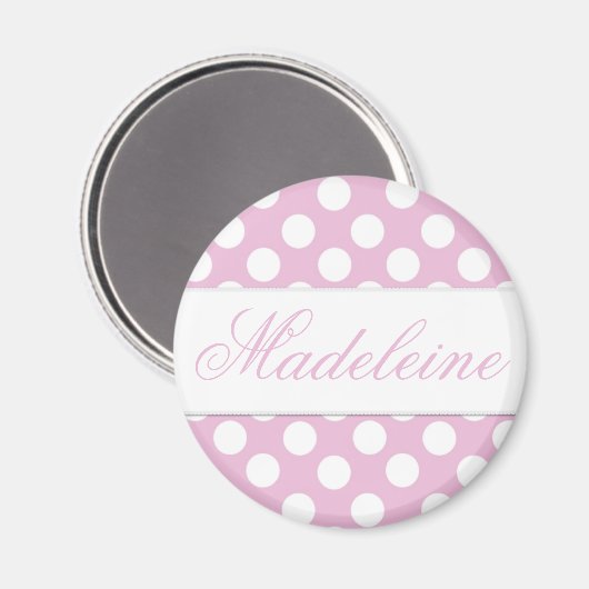 Aimant rond rose (Recto/Verso)